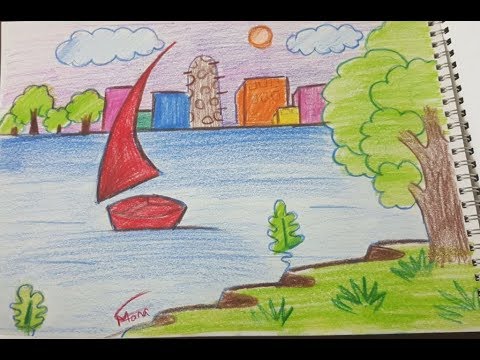 رسم منظر طبيعي للاطفال - اجمل الرسومات للاطفال 604